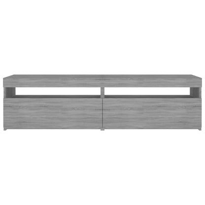 815126 vidaXL TV Cabinet with LED Lights 2 pcs Grey Sonoma 75x35x40 cm