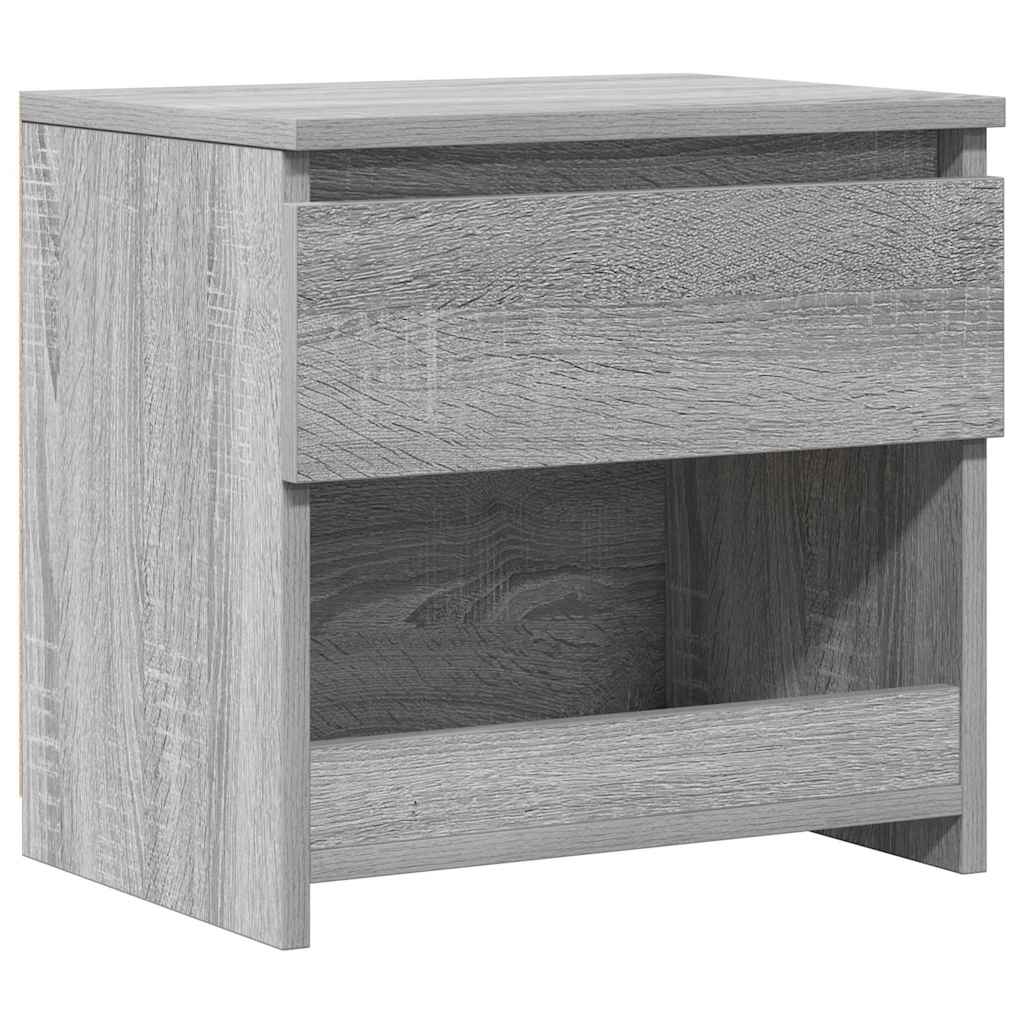 815131 vidaXL Bedside Cabinet Grey Sonoma 40x30x39 cm Engineered Wood