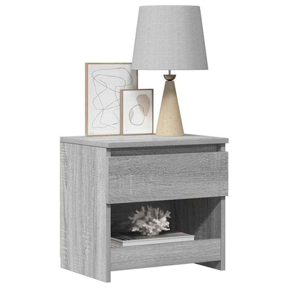 815131 vidaXL Bedside Cabinet Grey Sonoma 40x30x39 cm Engineered Wood