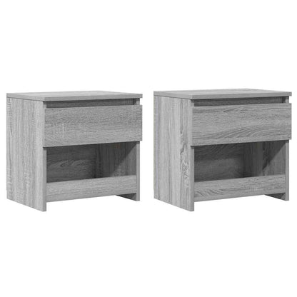 815132 vidaXL Bedside Cabinets 2 pcs Grey Sonoma 40x30x39 cm Engineered Wood
