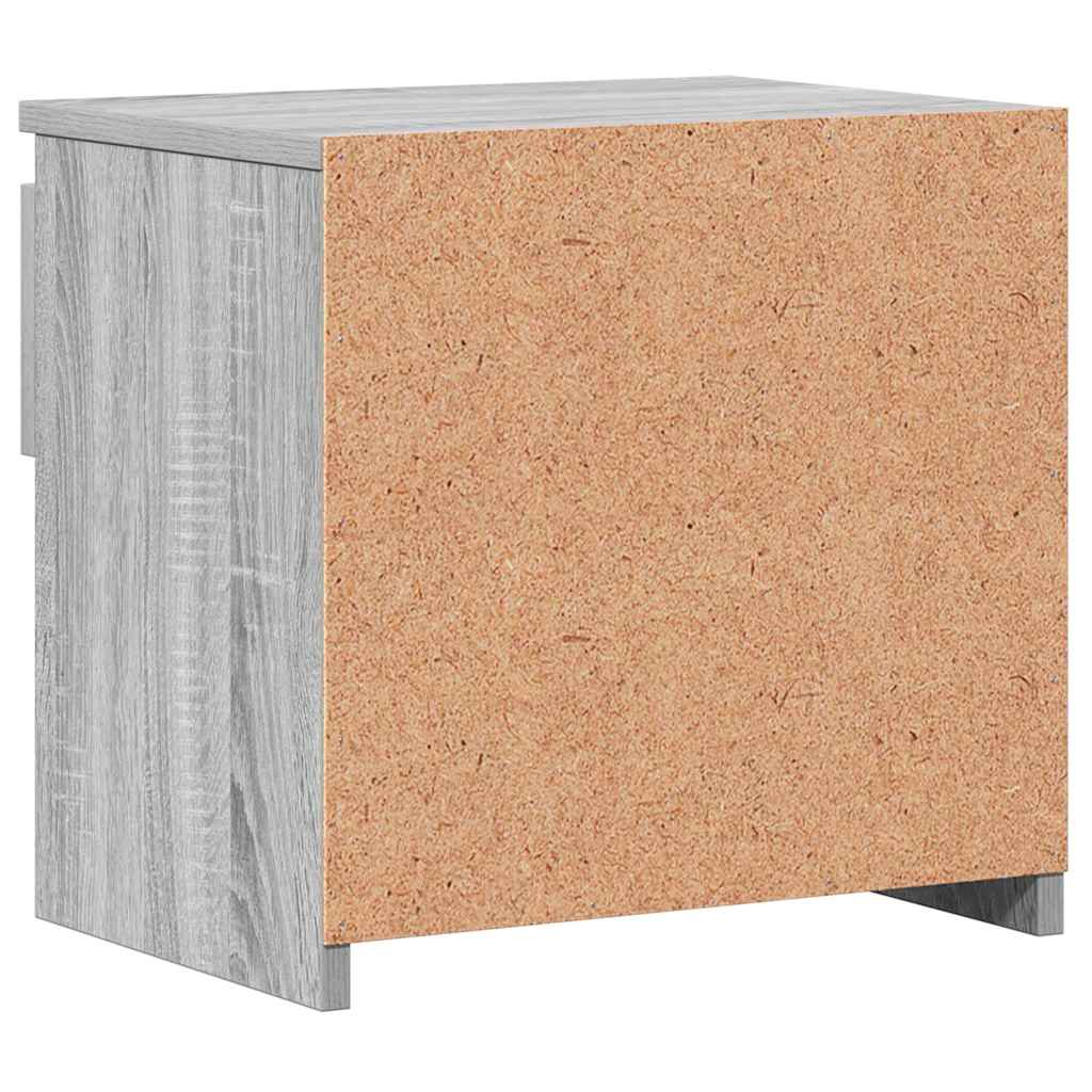815132 vidaXL Bedside Cabinets 2 pcs Grey Sonoma 40x30x39 cm Engineered Wood