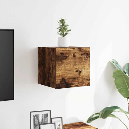 vidaXL Wall Mounted TV Cabinet Smoked Oak 30.5x30x30 cm