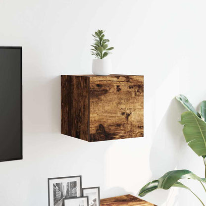 815135 vidaXL Wall Mounted TV Cabinet Smoked Oak 30,5x30x30 cm