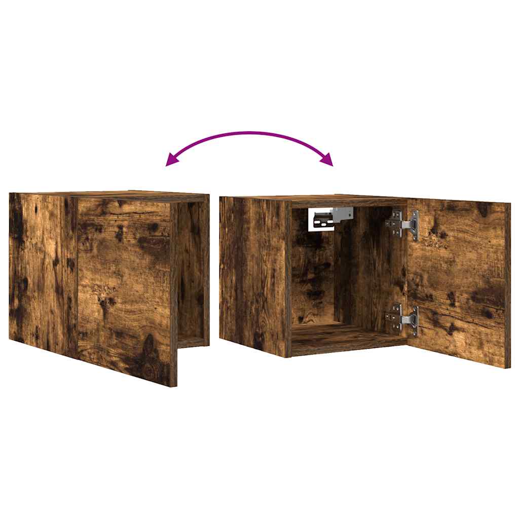 vidaXL Wall Mounted TV Cabinet Smoked Oak 30.5x30x30 cm