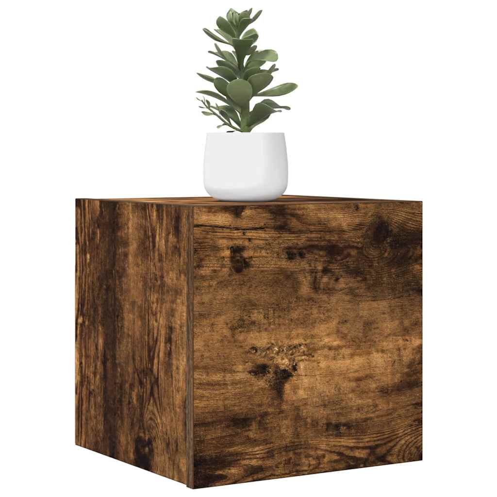 vidaXL Wall Mounted TV Cabinet Smoked Oak 30.5x30x30 cm