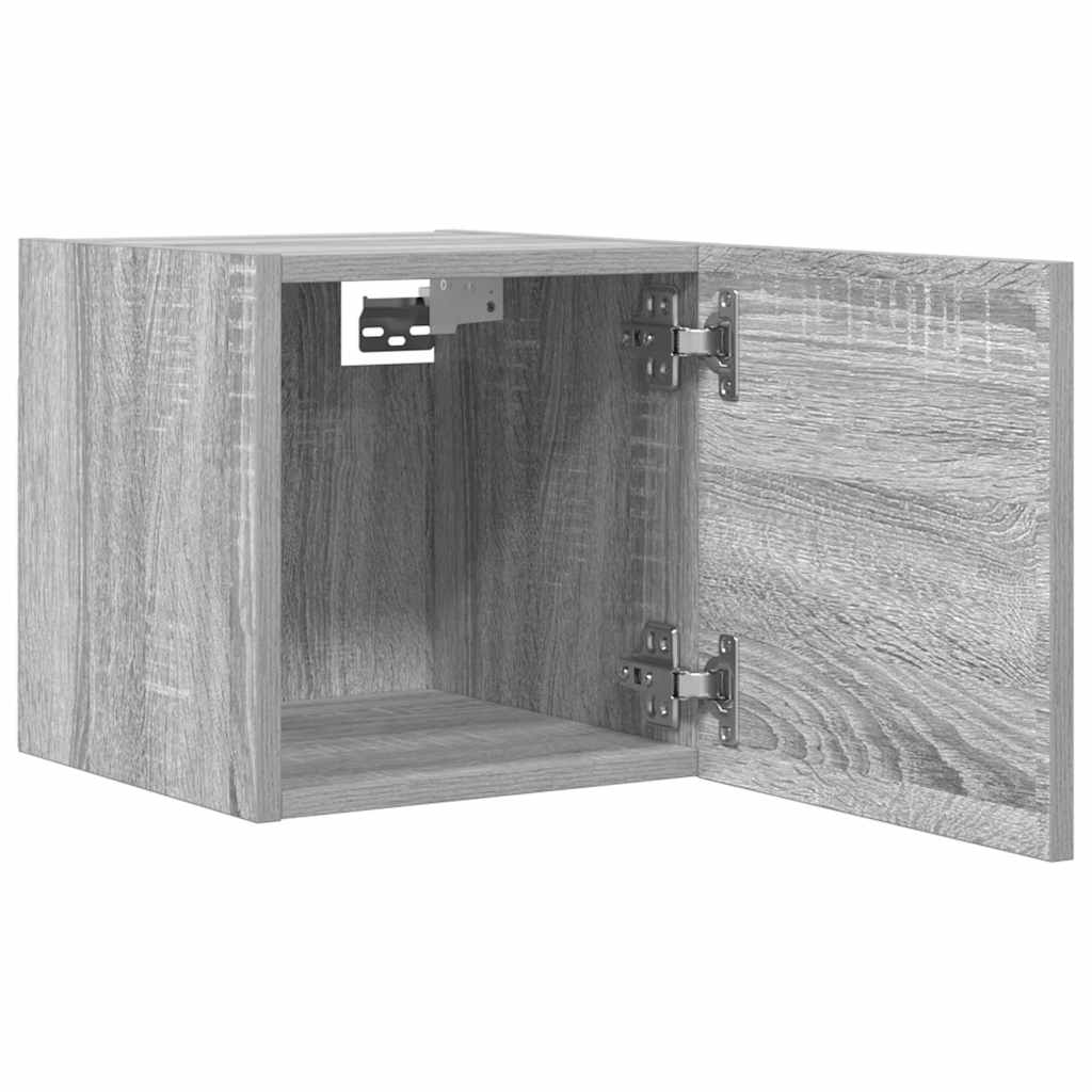 vidaXL Wall Mounted TV Cabinet Grey Sonoma 30.5x30x30 cm