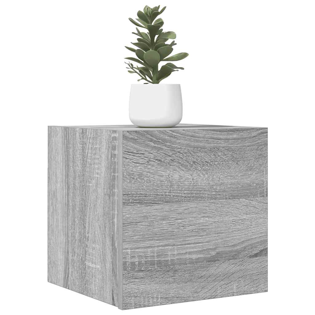 vidaXL Wall Mounted TV Cabinet Grey Sonoma 30.5x30x30 cm