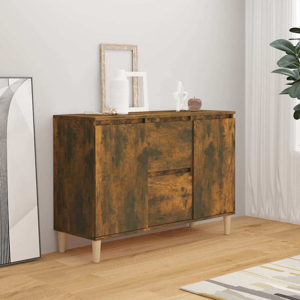 815162 vidaXL Sideboard Smoked Oak 101x35x70 cm Engineered Wood
