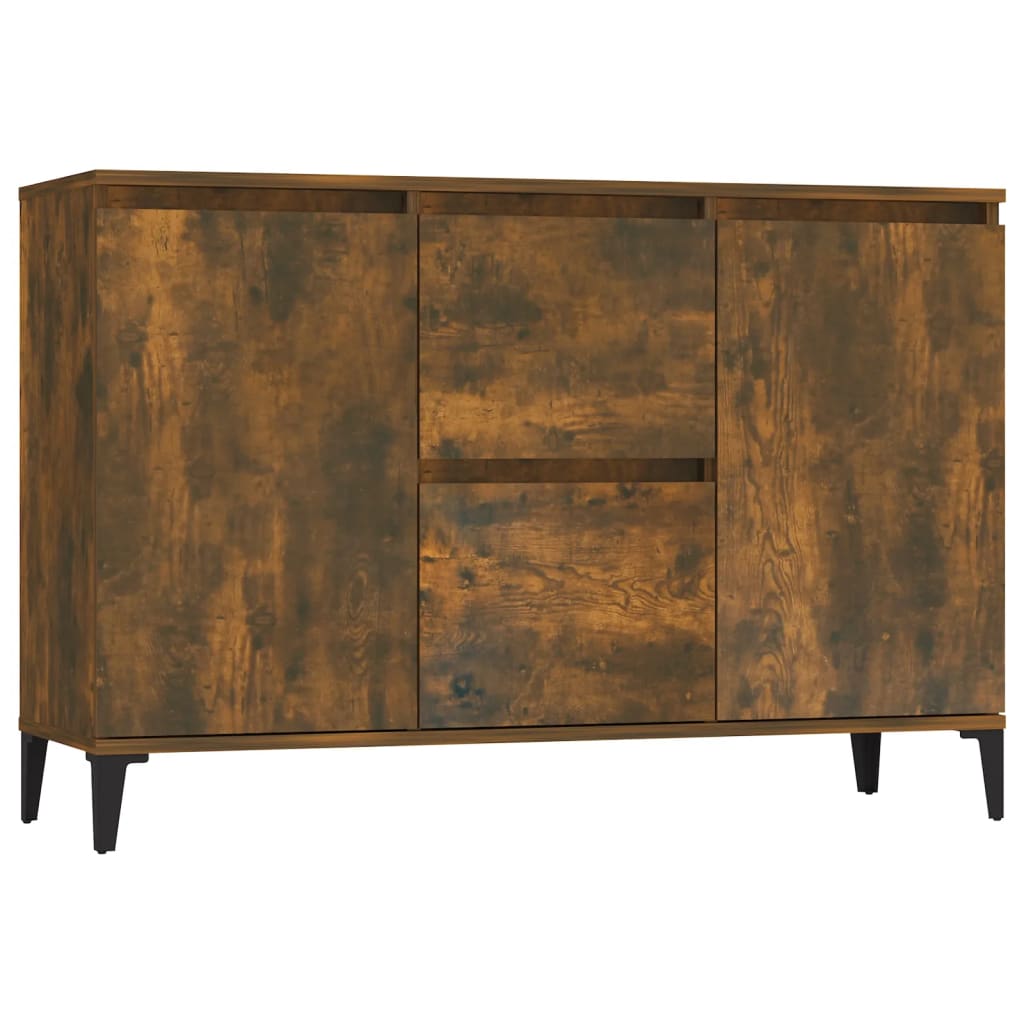 vidaXL Sideboard Smoked Oak 102x35x70 cm Engineered Wood