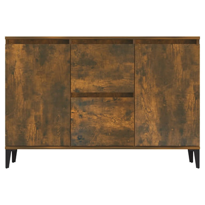 vidaXL Sideboard Smoked Oak 102x35x70 cm Engineered Wood