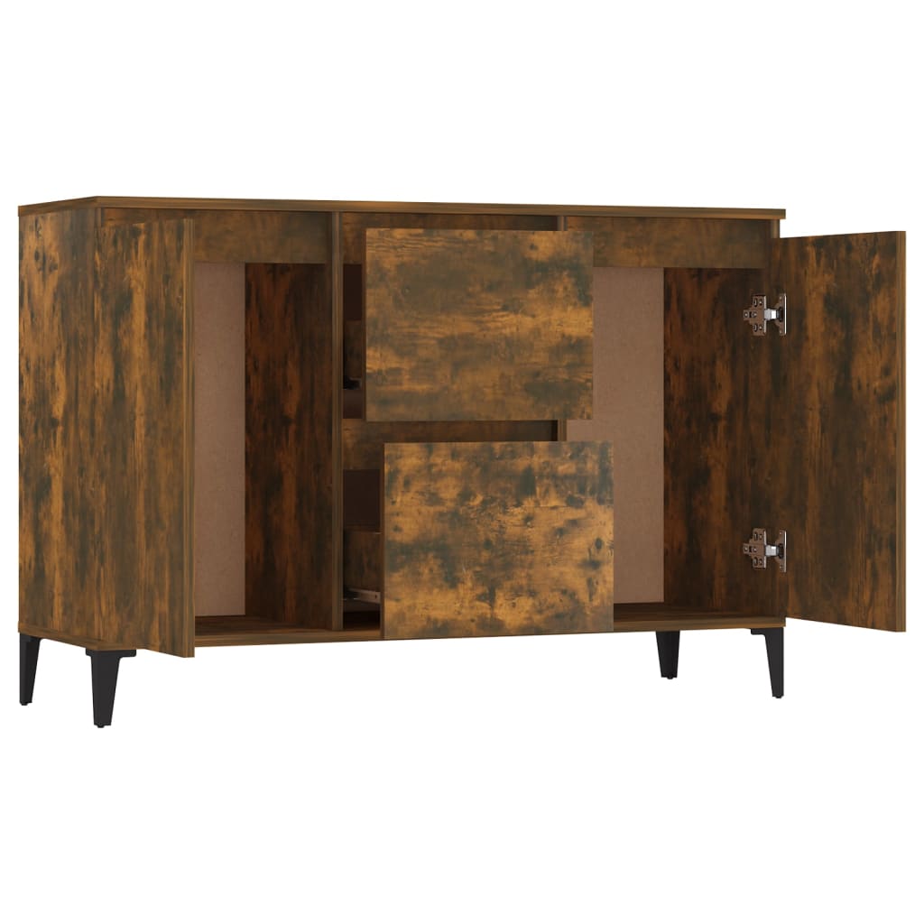 vidaXL Sideboard Smoked Oak 102x35x70 cm Engineered Wood