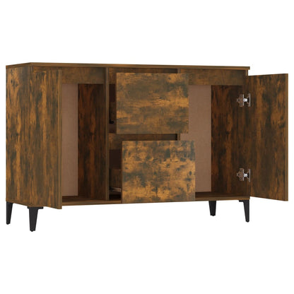 vidaXL Sideboard Smoked Oak 102x35x70 cm Engineered Wood