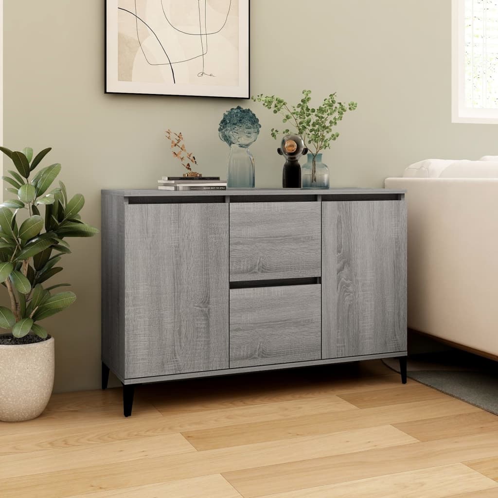vidaXL Sideboard Grey Sonoma 102x35x70 cm Engineered Wood
