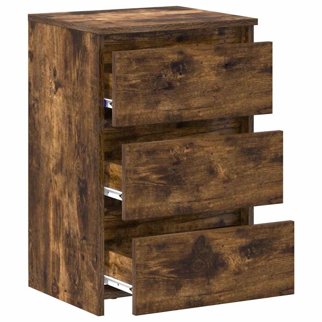 vidaXL Bed Cabinets 2 pcs Smoked Oak 40x35x62.5 cm Engineered Wood