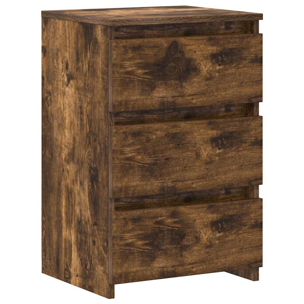 vidaXL Bed Cabinets 2 pcs Smoked Oak 40x35x62.5 cm Engineered Wood