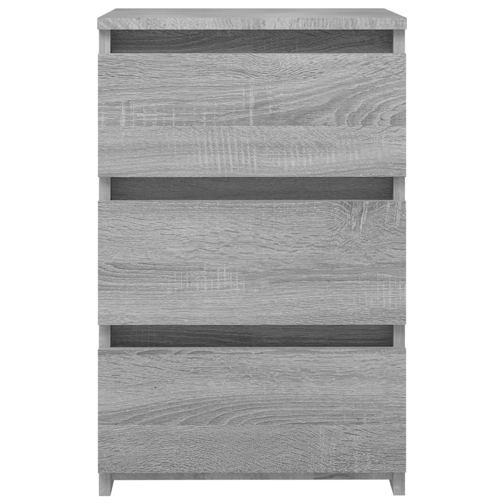 vidaXL Bed Cabinet Grey Sonoma 40x35x62.5 cm Engineered Wood