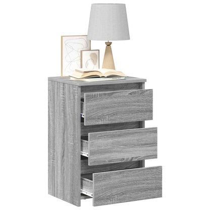 vidaXL Bed Cabinets 2 pcs Grey Sonoma 40x35x62.5 cm Engineered Wood