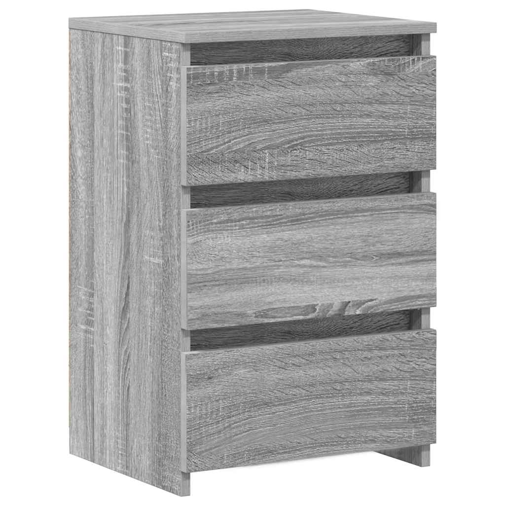 vidaXL Bed Cabinets 2 pcs Grey Sonoma 40x35x62,5 cm Engineered Wood