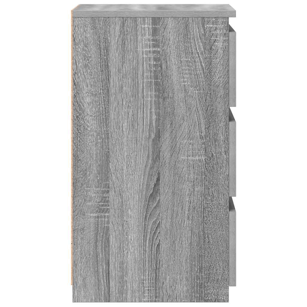 vidaXL Bed Cabinets 2 pcs Grey Sonoma 40x35x62.5 cm Engineered Wood