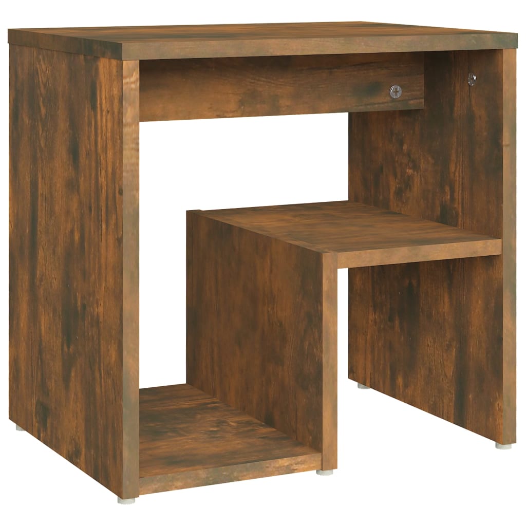 815177 vidaXL Bed Cabinet Smoked Oak 40x30x40 cm Engineered Wood