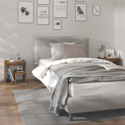 815178 vidaXL Bed Cabinets 2 pcs Smoked Oak 40x30x40 cm Engineered Wood