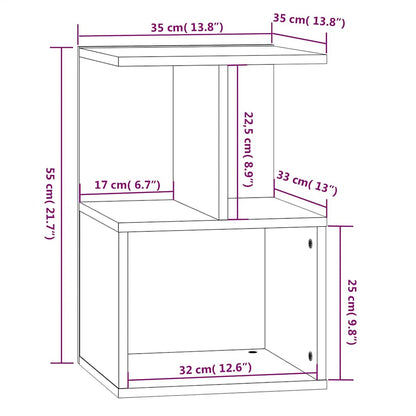 vidaXL Bedside Cabinets 2 pcs Grey Sonoma 35x35x55 cm Engineered Wood