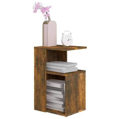 815189 vidaXL Side Table Smoked Oak 36x30x56 cm Engineered Wood