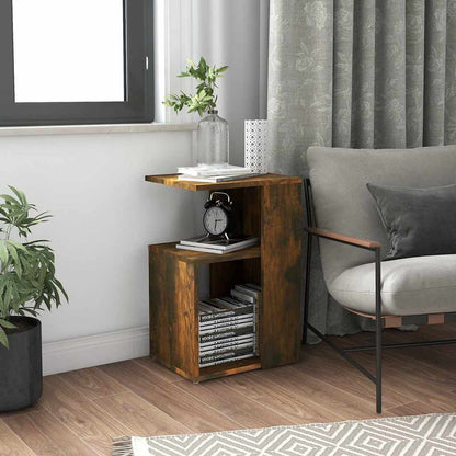 815189 vidaXL Side Table Smoked Oak 36x30x56 cm Engineered Wood