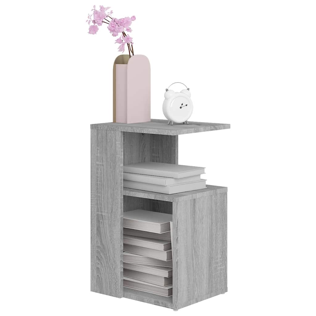 815190 vidaXL Side Table Grey Sonoma 36x30x56 cm Engineered Wood
