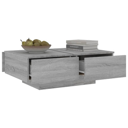 vidaXL Coffee Table Grey Sonoma 90x60x31 cm Engineered Wood
