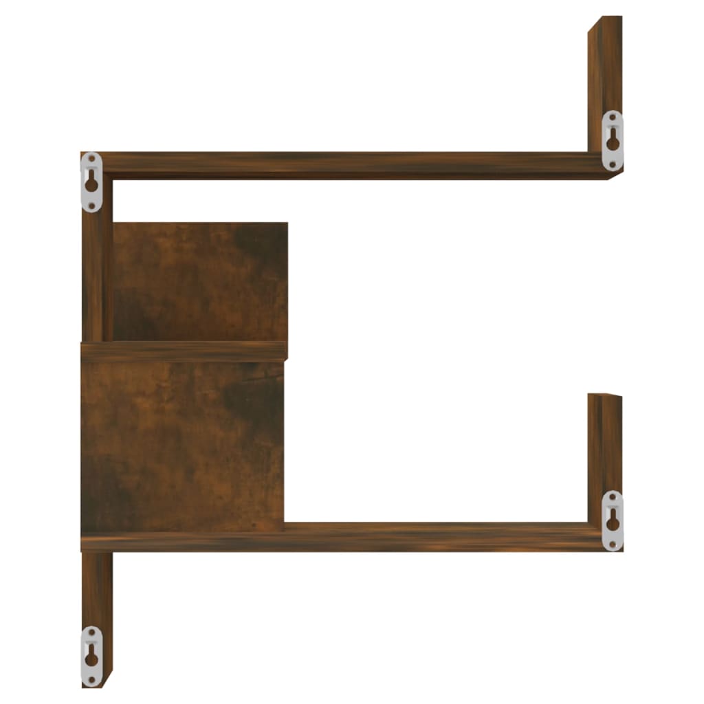 vidaXL Wall corner shelves Wall-Mounted Smoked Oak 40 x 40 x 49.5 cm