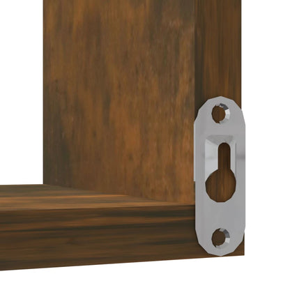 vidaXL Wall corner shelves Wall-Mounted Smoked Oak 40 x 40 x 49.5 cm