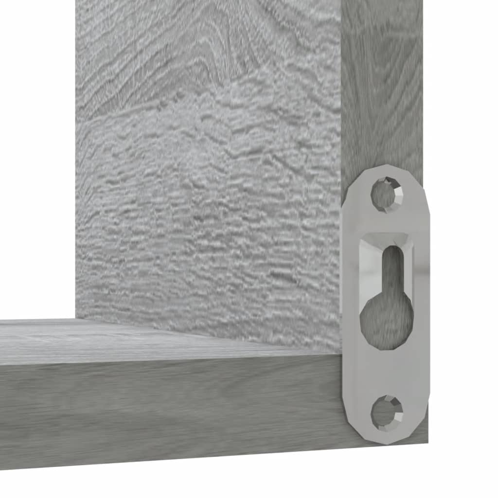 815207 vidaXL Wall Corner Shelves 2 pcs Grey Sonoma 40x40x50 cm Engineered Wood