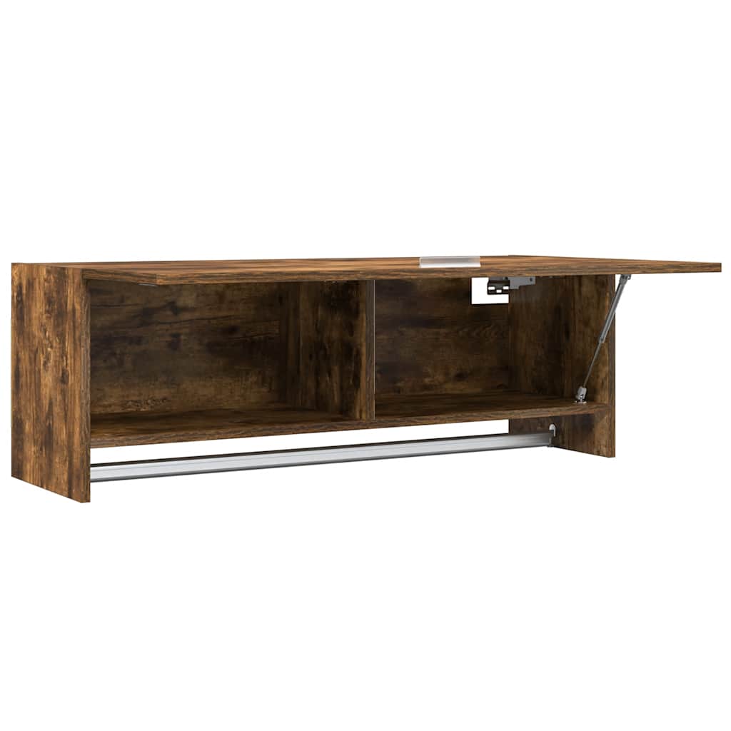 815213 vidaXL Wardrobe Smoked Oak 100x32,5x35 cm Engineered Wood
