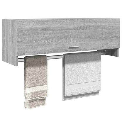 815214 vidaXL Wardrobe Grey Sonoma 100x32,5x35 cm Engineered Wood