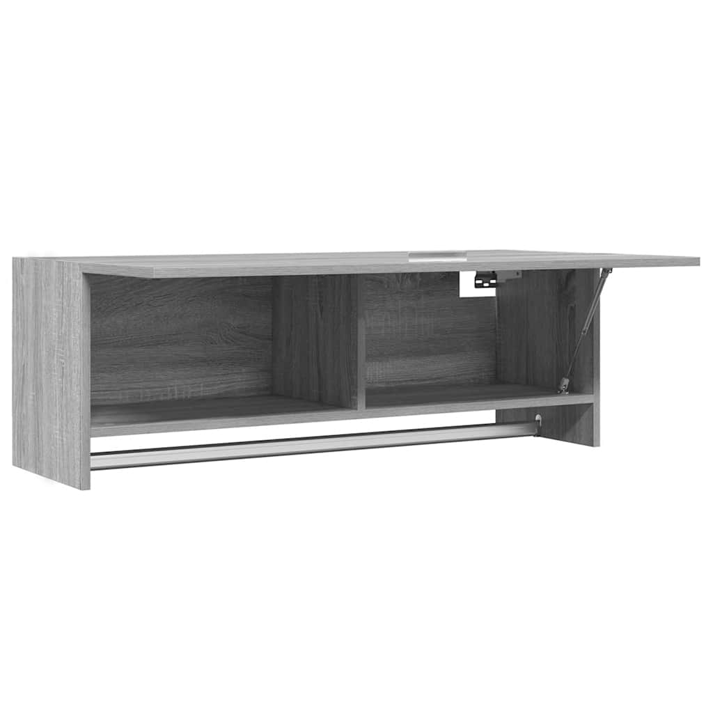 815214 vidaXL Wardrobe Grey Sonoma 100x32,5x35 cm Engineered Wood
