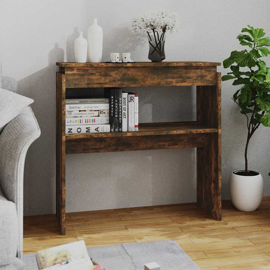 815216 vidaXL Console Table Smoked Oak 80x30x80 cm Engineered Wood