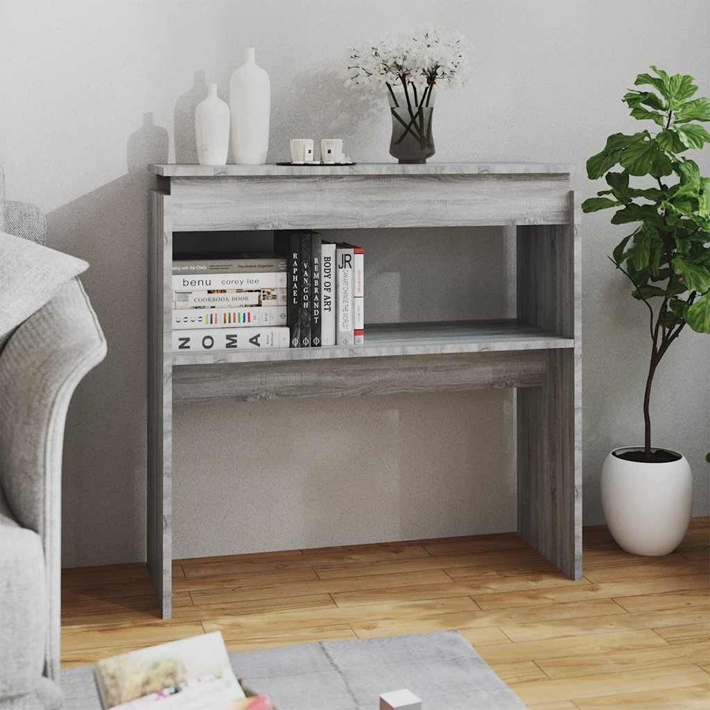 815217 vidaXL Console Table Grey Sonoma 80x30x80 cm Engineered Wood