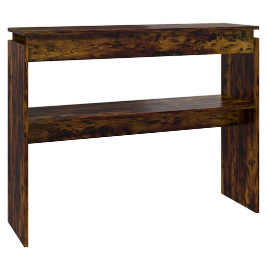 815219 vidaXL Console Table Smoked Oak 102x30x80 cm Engineered Wood