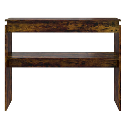 vidaXL Console Table Smoked Oak 102x30x80 cm Engineered Wood