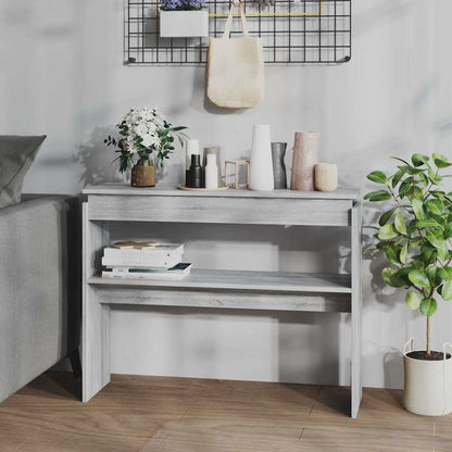 815220 vidaXL Console Table Grey Sonoma 102x30x80 cm Engineered Wood
