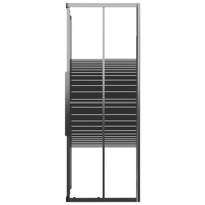 vidaXL Stripe Shower Cabin ESG 80x80x180 cm Black
