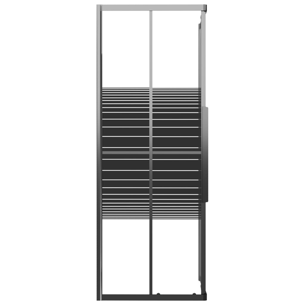 vidaXL Stripe Shower Cabin ESG 80x80x180 cm Black