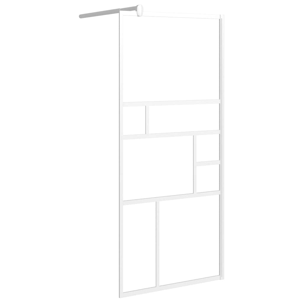 vidaXL Walk-in Shower Wall 80x195 cm ESG Glass White