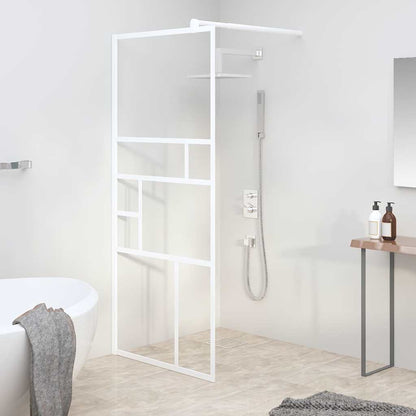 vidaXL Walk-in Shower Wall 80x195 cm ESG Glass White