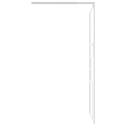 vidaXL Walk-in Shower Wall 90x195 cm ESG Glass White