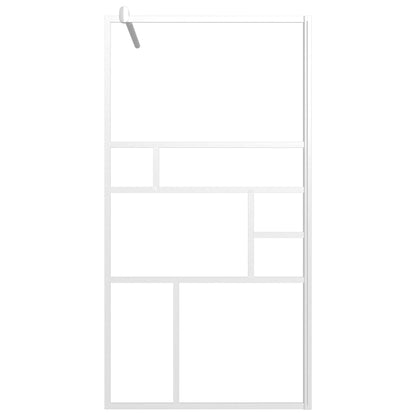 vidaXL Walk-in Shower Wall 100x195 cm ESG Glass White