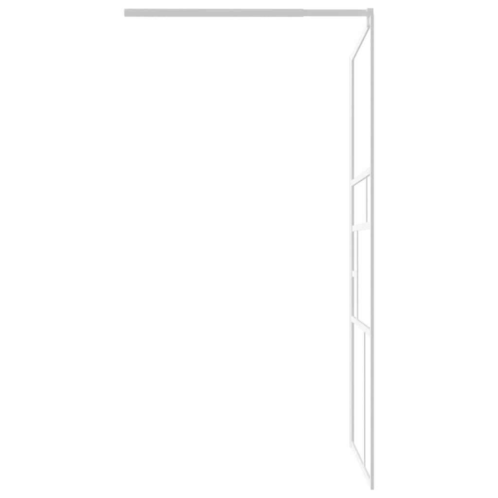 vidaXL Walk-in Shower Wall 115x195 cm ESG Glass White