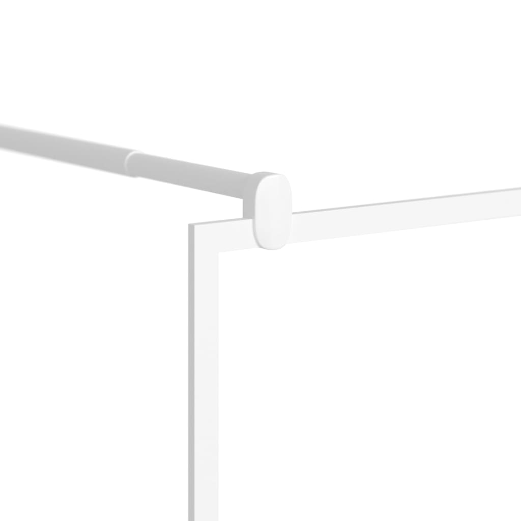 vidaXL Walk-in Shower Wall 115x195 cm ESG Glass White
