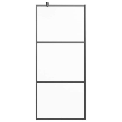 vidaXL Walk-in Shower Wall 80x195 cm Frosted ESG Glass Black